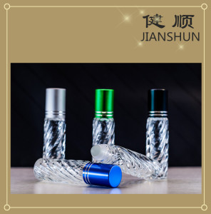 Glass Roll on Cosmetic Bottle with Aluminum Cap